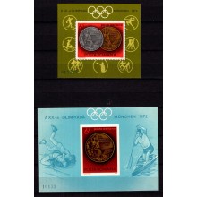 1972 - Rumænien - AFA 3049-50 - Frimærke - Olympiadevindere - Miniark - Postfrisk.